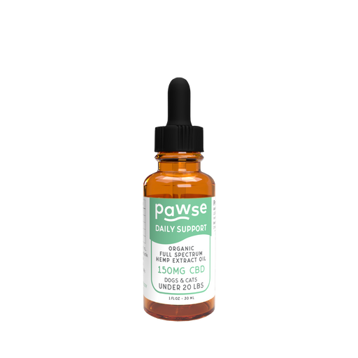 Pawse Daily Support - Full Spectrum Hemp CBD Oil - For All Pets Under 20 Pounds