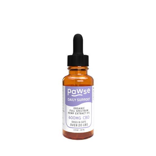 Pawse Daily Support - Full Spectrum Hemp CBD Oil - For All Pets Over 20 Pounds