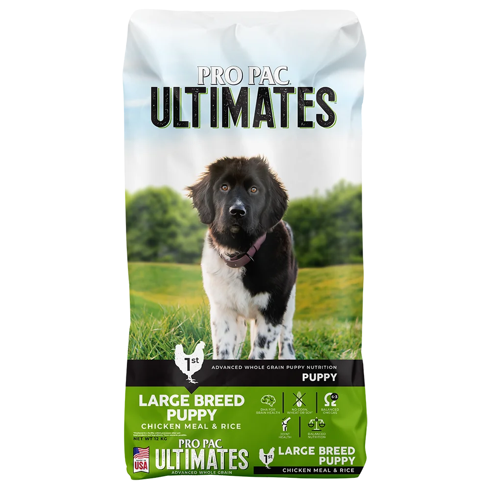 PRO PAC Ultimates Large Breed Puppy Chicken Meal & Brown Rice Recipe Dry Dog Food