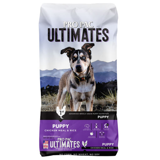 PRO PAC Ultimates Puppy Chicken Meal and Brown Rice Dry Dog Food
