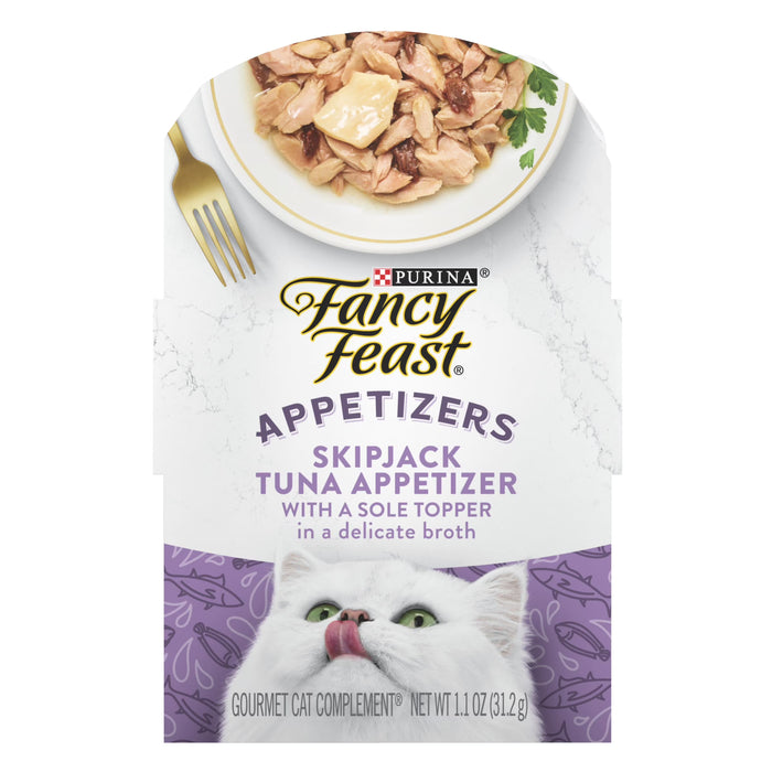 Fancy Feast Appetizers Skipjack Tuna With a Sole Wet Cat Food 1.1 oz tray