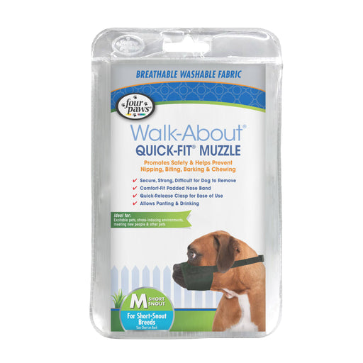 Four Paws® Quick-Fit® Muzzle for Dogs MD Short Snout