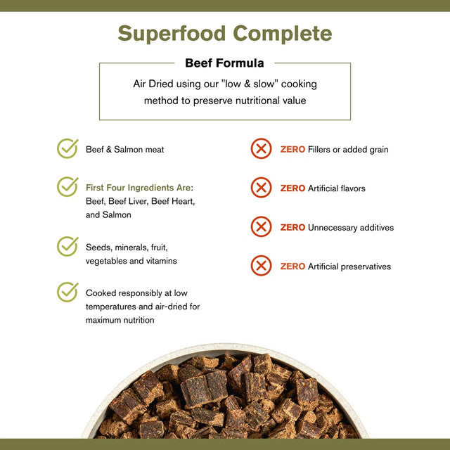 Badlands Ranch Air Dried Superfood Complete Beef Dog