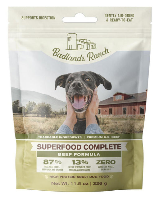 Badlands Ranch Air Dried Superfood Complete Beef Dog