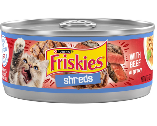 Purina Friskies Shreds with Beef Wet Cat Food 5.5 oz