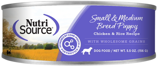 Nutrisource Small & Medium Breed Puppy Chicken and Rice Canned Dog Food 5.5z