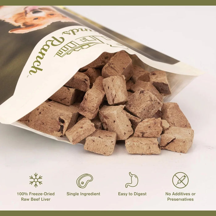 Badlands Ranch Air Dried Superfood Bites Beef Liver Dog Treats 4 oz