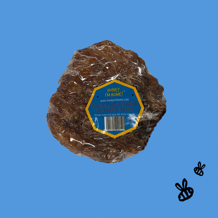 Honey I'm home Honey Coated Buffalo Bladder Discs - Single
