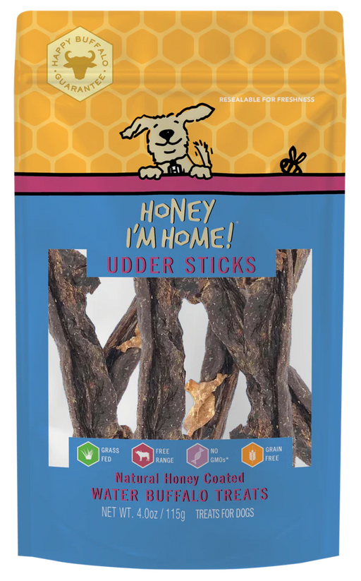 Honey I'm Home, Udder Sticks Buffalo Dog Treats, 4oz