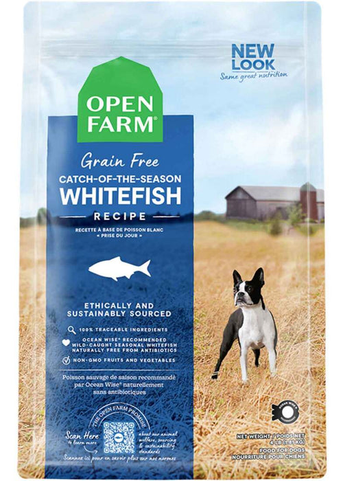 Open Farm Catch-Of-The-Season Grain Free Kibble Dry Dog Food, Whitefish, 4 Pounds