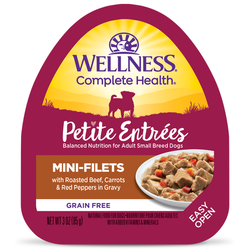 Wellness Small Breed Petite Entrees Mini-Filets Roasted Beef, Carrots & Red Peppers in Gravy
