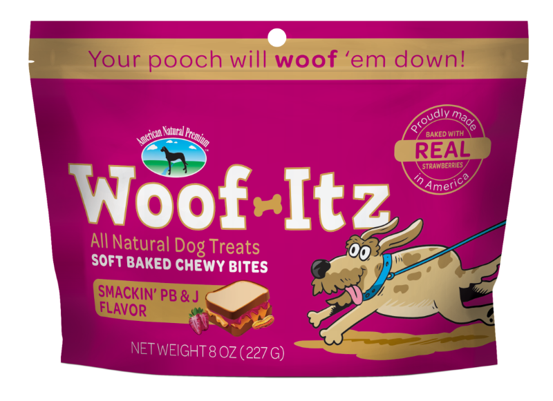 American Natural Premium Woof-Itz Smackin’ PB & J 8oz