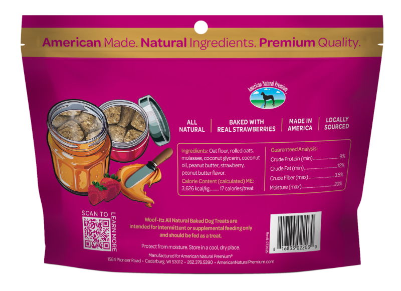 American Natural Premium Woof-Itz Smackin’ PB & J 8oz