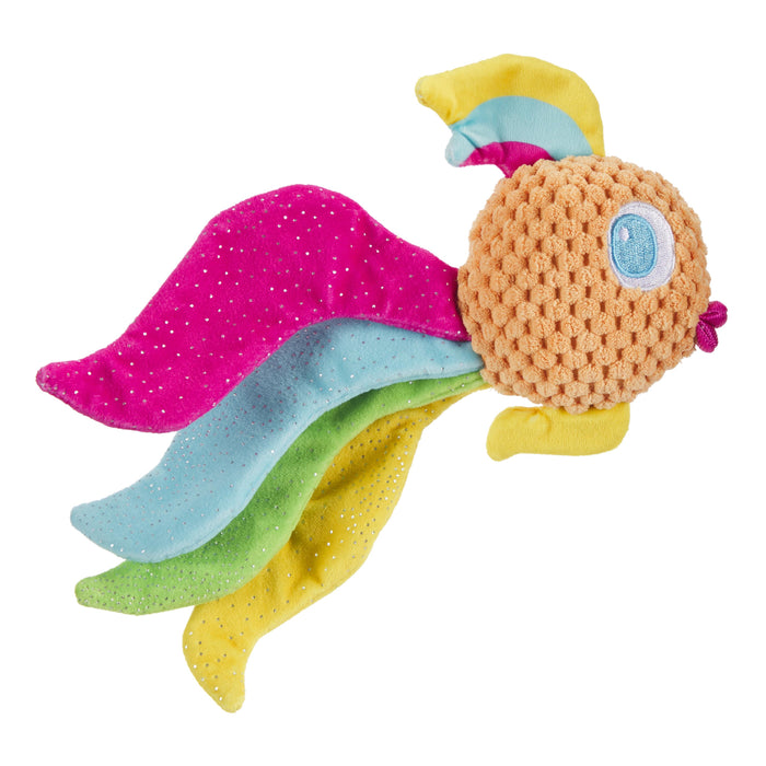 Bark Ahi Tina Tropical Fish Plush Dog Toy Orange Extra Small / Small