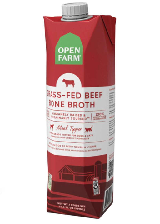 Open Farm Grass-Fed Beef Bone Broth for Dogs & Cats, 32 Ounces