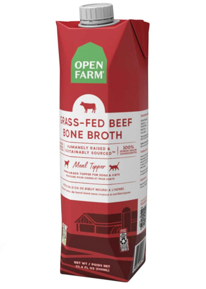 Open Farm Grass-Fed Beef Bone Broth for Dogs & Cats, 32 Ounces