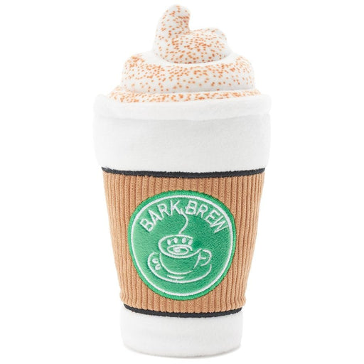 BARK Cup of Bark Roast Squeaky Plush Dog Toy, White, Medium