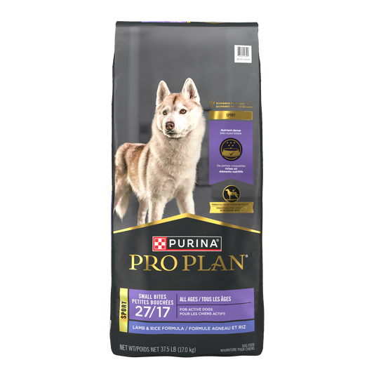 Purina Pro Plan Sport Small Bites 27/17 Lamb & Rice Formula Dry Dog Food, 37.5 lb