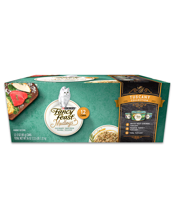 Fancy Feast Elegant Medley Variety Tuscany 12x3 oz