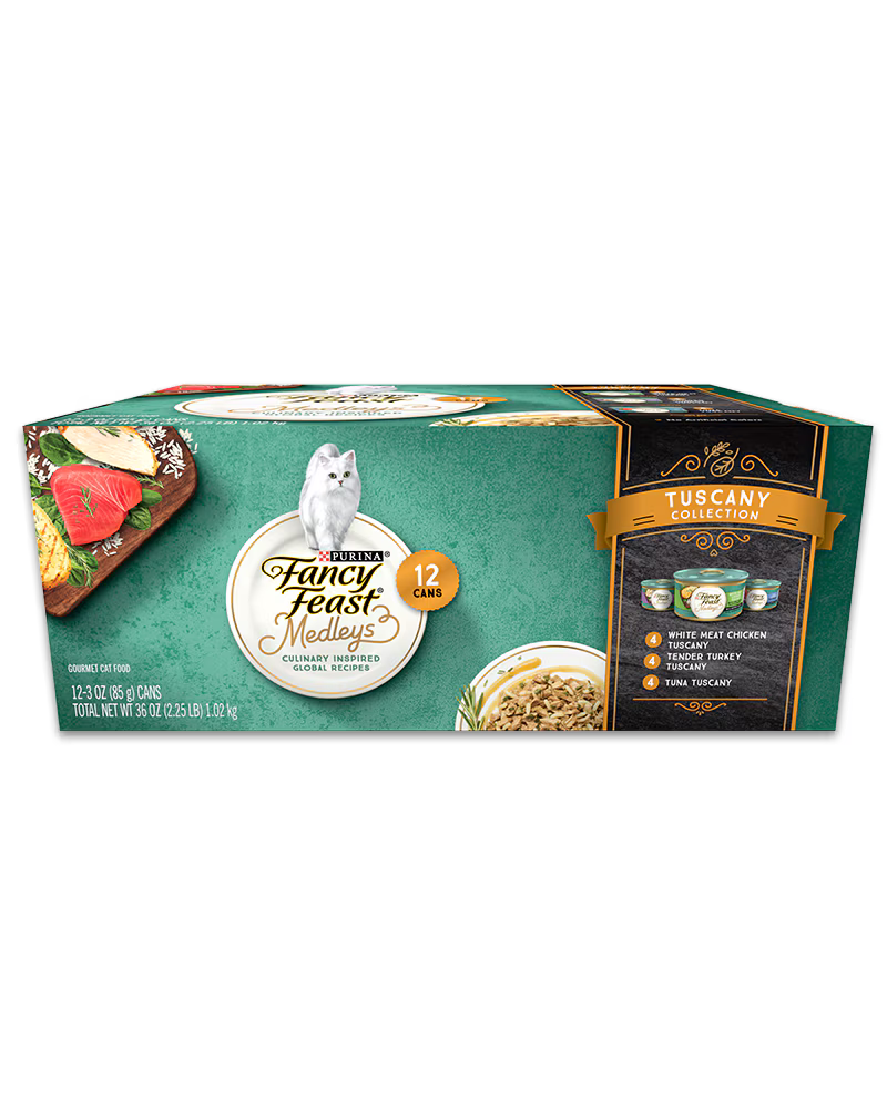 Fancy Feast Elegant Medley Variety Tuscany 12x3 oz