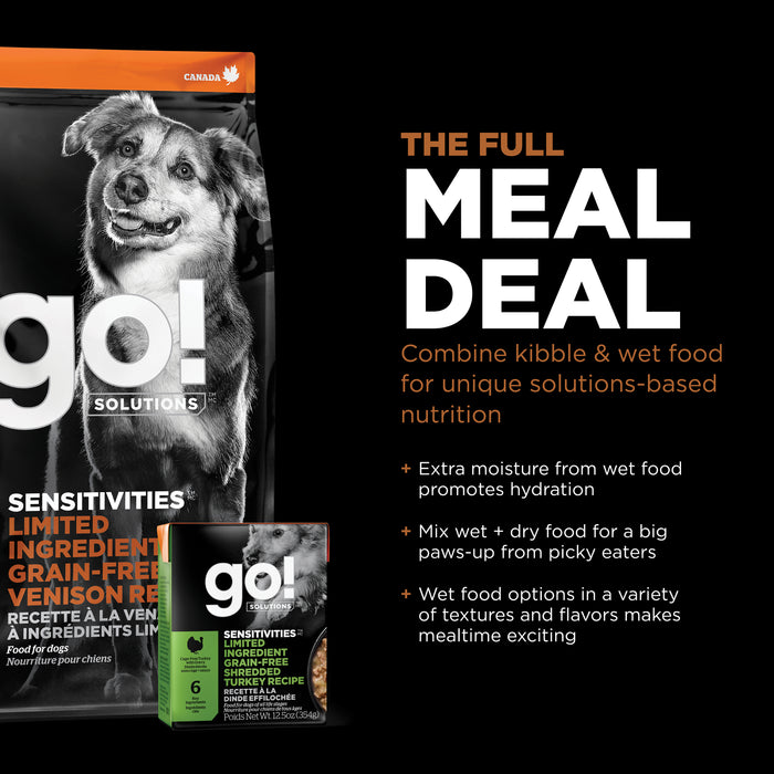 Go! Solutions Sensitivities Limited Ingredient Grain-Free Venison Recipe Dry Dog Food