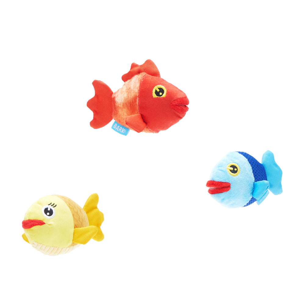 BARK The Groupers 3-in-1 Squeaky Plush Dog Toy