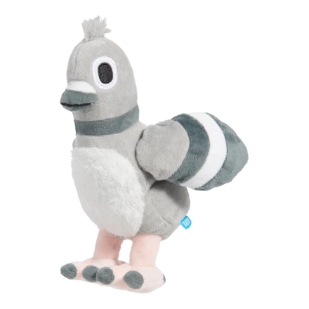 Bark Flappin Flossie Pigeon Plush Dog Toy Grey & White ALL Sizes
