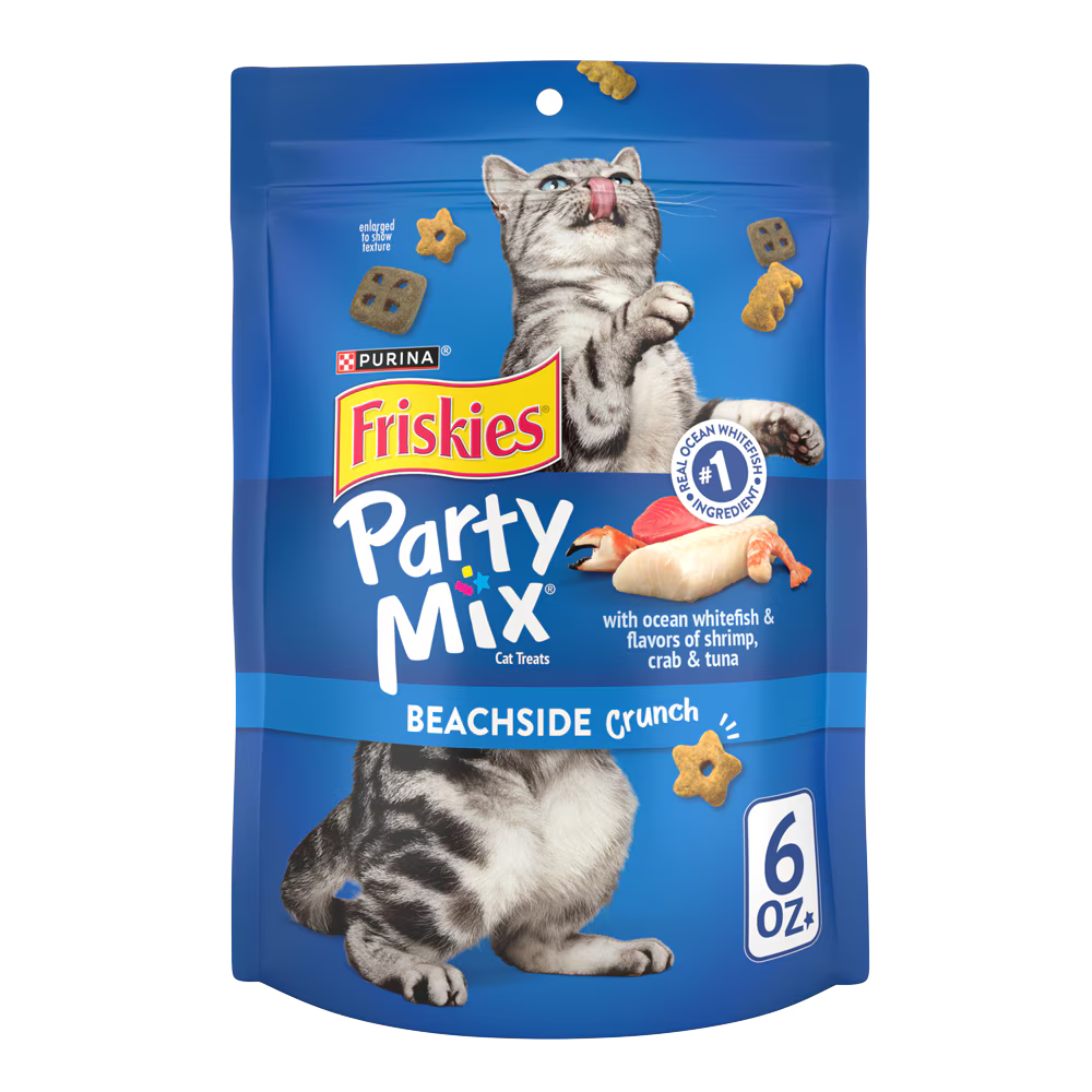 Purina Friskies Party Mix Beachside Crunch Cat Treats 6 oz