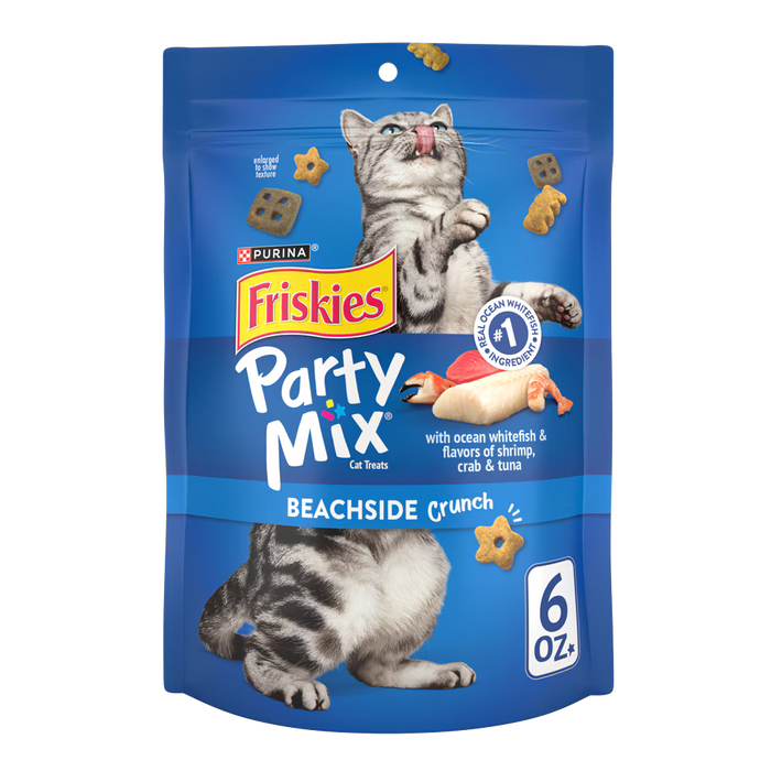 Purina Friskies Party Mix Beachside Crunch Cat Treats 6 oz