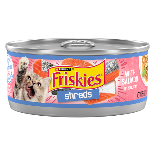 Purina Friskies Shreds with Salmon and Beef Wet Cat Food 5.5 oz