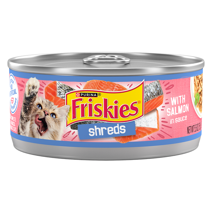 Purina Friskies Shreds with Salmon and Beef Wet Cat Food 5.5 oz