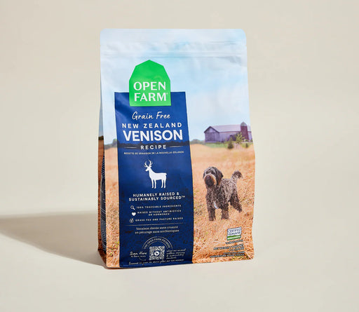 Open Farm Grain Free Kibble Dry Dog Food, New Zealand Venison 4.5lb bag