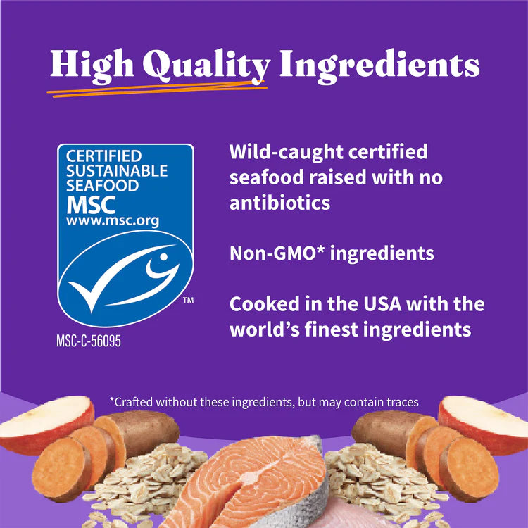 Halo Holistic Complete Digestive Health Wild-caught Salmon and Whitefish Dog Food Recipe Adult Dry Dog Food