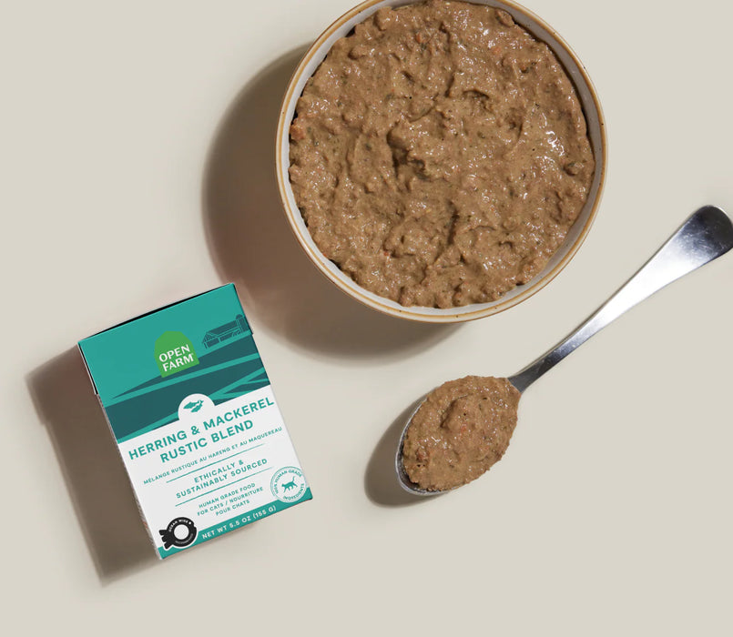 Open Farm Rustic Blend Wet Cat Food, Grain Free Herring and Mackerel, 5.5 Ounces