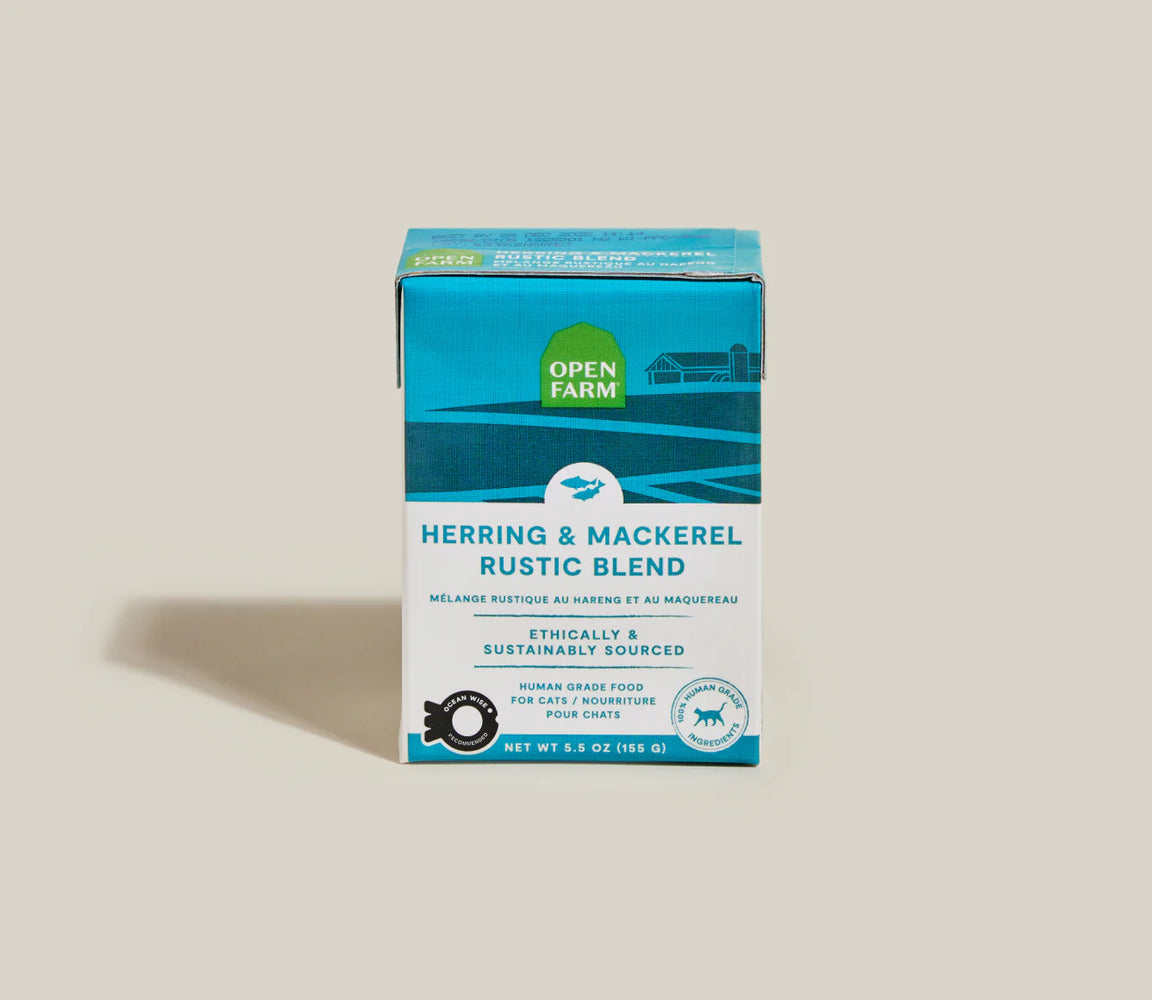 Open Farm Rustic Blend Wet Cat Food, Grain Free Herring and Mackerel, 5.5 Ounces