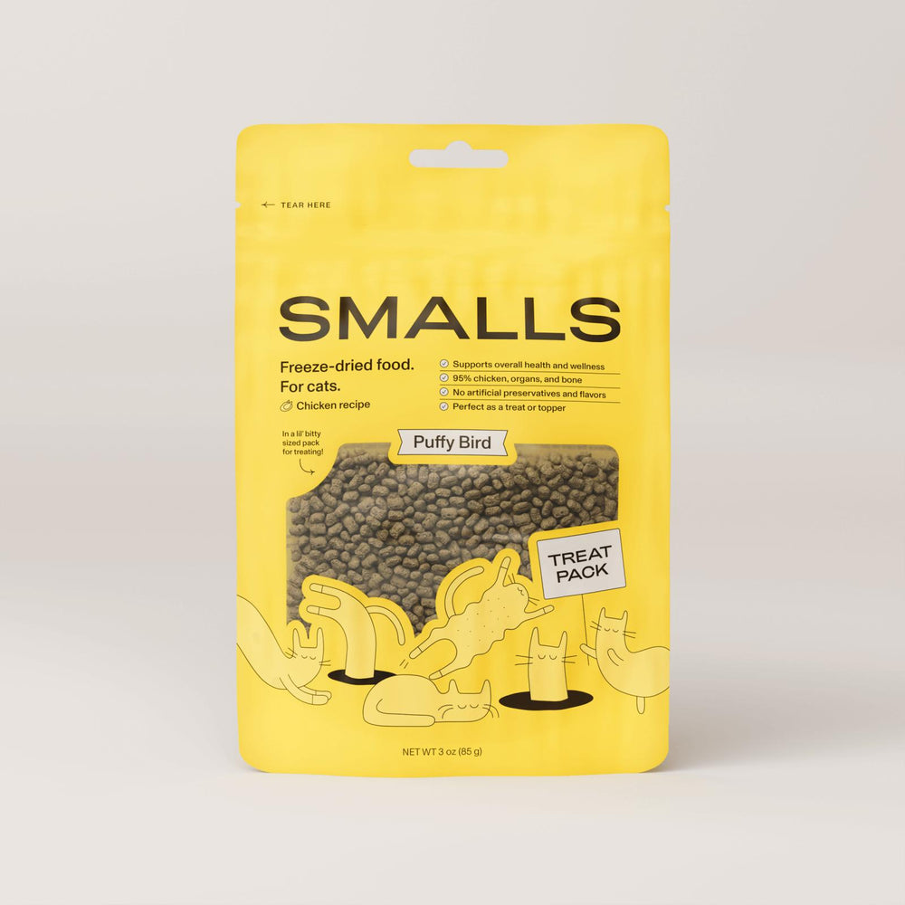 Smalls Freeze-Dried Puffy Bird - High-Protein Chicken Cat Food