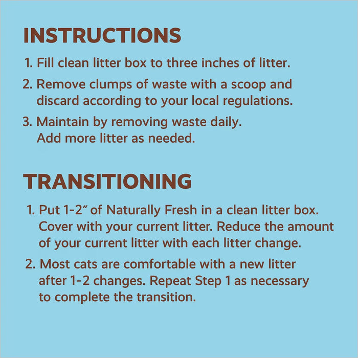 Naturally Fresh Non-Clumping Pellet Walnut Cat Litter, Unscented