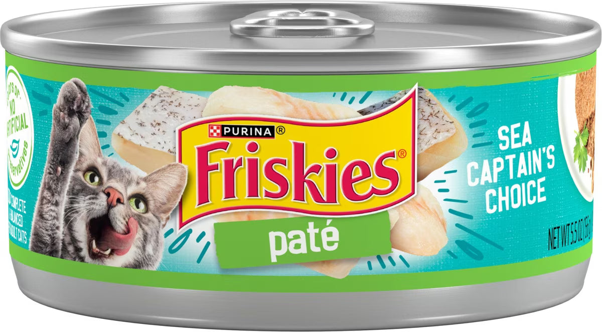 Purina Friskies Paté Wet Cat Food Sea Captain’s Choice 5.5 oz