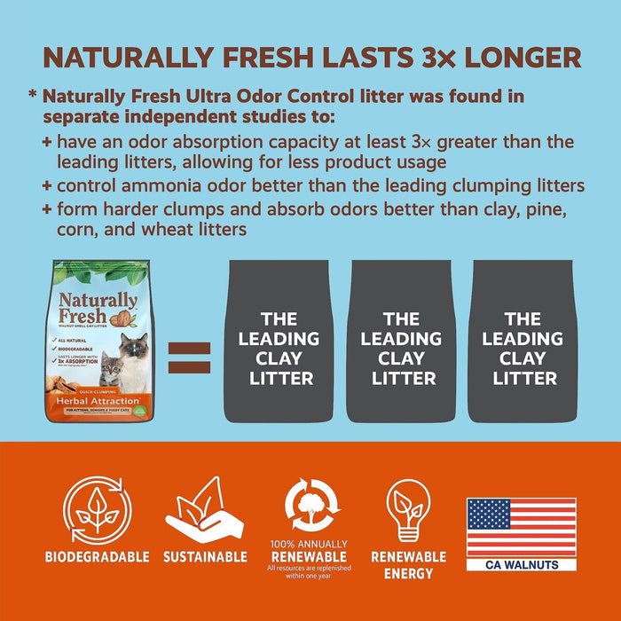 Naturally Fresh Herbal Attraction® Clumping Walnut Cat Litter