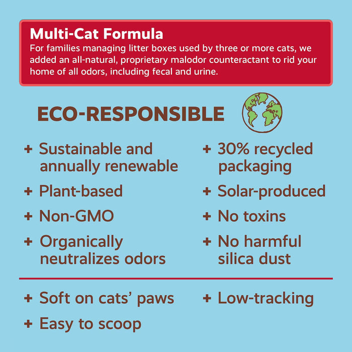 Naturally Fresh Multi-Cat Clumping Walnut Cat Litter, Unscented