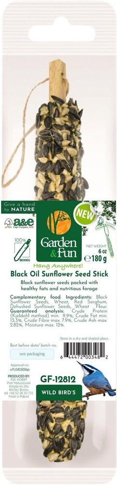 Garden & Fun Wild Bird Stick Black Oil Sunflower Sunflower 6 Oz