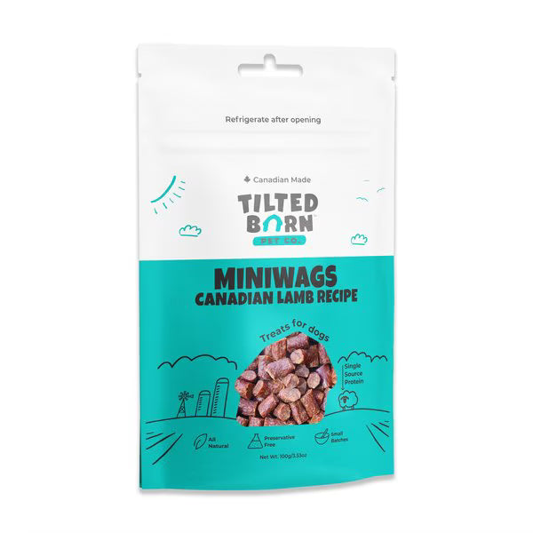 Tilted Barn Pet Co. Canadian Lamb Recipe Miniwags Dog Treats, 3.53oz