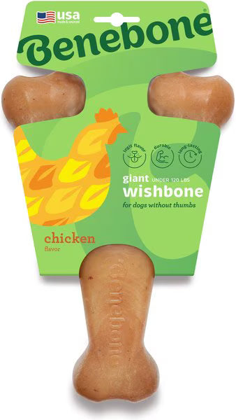 Benebone Chicken Wishbone Durable Dog Chew Toy
