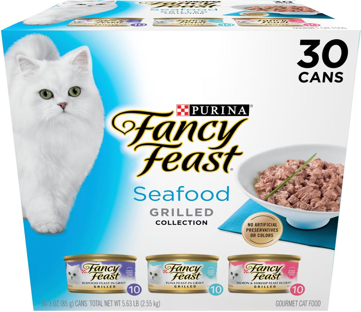 Fancy Feast Grilled Seafood Variety Pack 30-count (3 oz Cans)