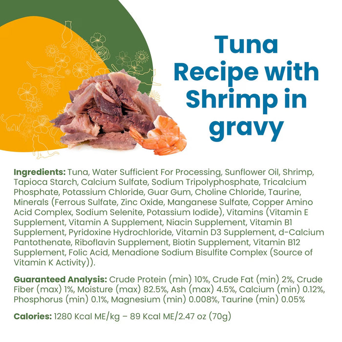 Almo Nature Classic Complete Tuna Recipe with Shrimp in Gravy Cat Food Can