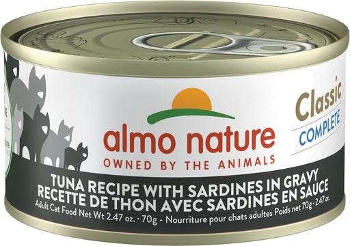 Almo Nature Classic Complete Tuna Recipe with Sardines in Gravy Cat Food Can
