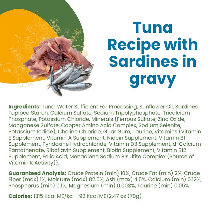 Almo Nature Classic Complete Tuna Recipe with Sardines in Gravy Cat Food Can