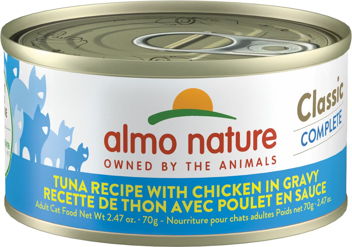 Almo Nature Classic Complete Tuna Recipe with Chicken in Gravy Cat Food Canned