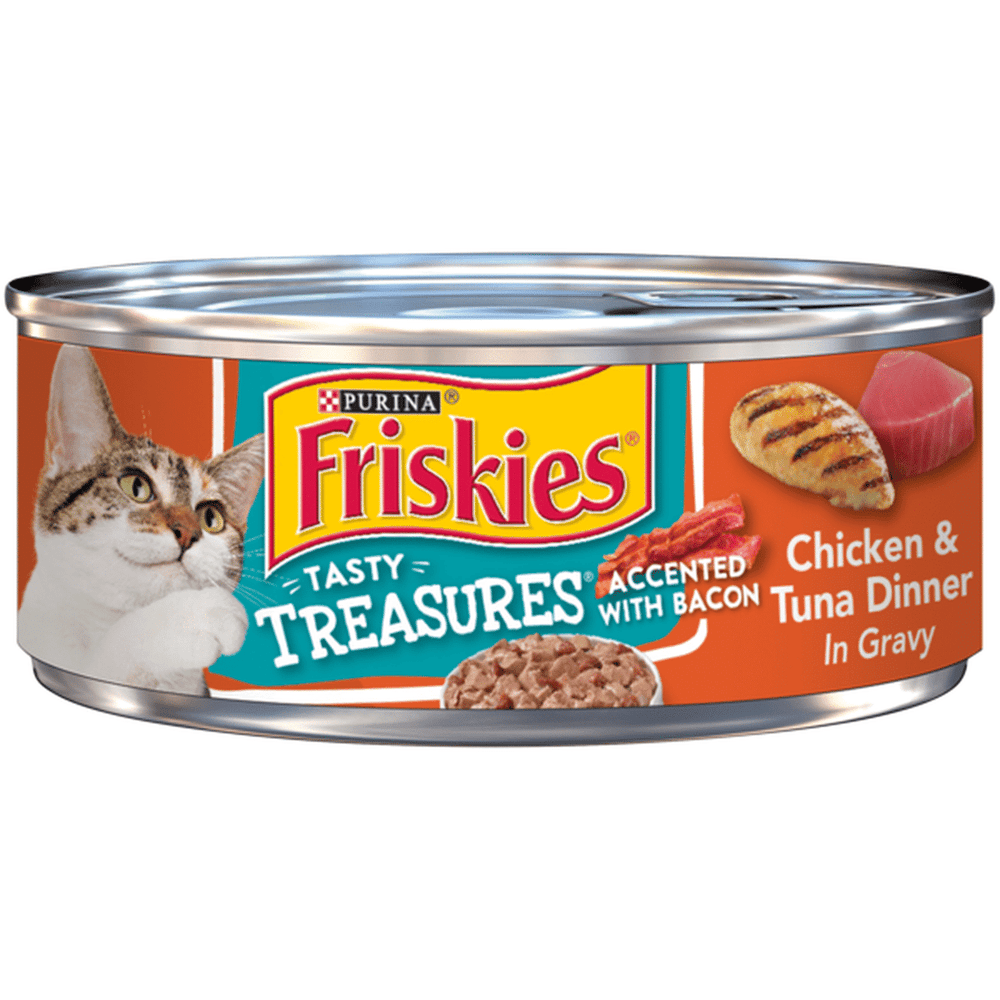Friskies Tasty Treasures Chicken & Tuna with Bacon Cat 5.5 Oz