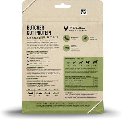 Vital Essentials Freeze Dried Dog Mini Nibs Rabbit